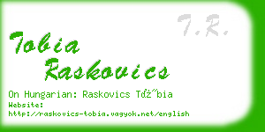 tobia raskovics business card